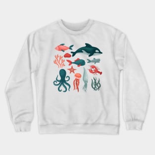 Sea Animals Collection Crewneck Sweatshirt